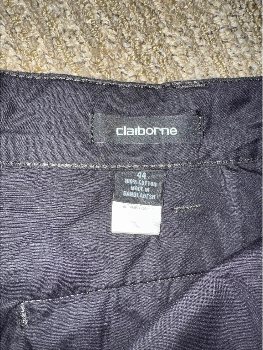Men’s Claiborne black chino shorts Size 44” new with tags